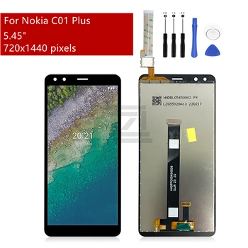 LCD за Nokia C01 Plus дисплей сензорен екран дигитайзер събрание TA-1383 TA-1387 TA-1391 дисплей замяна ремонт части 5.45