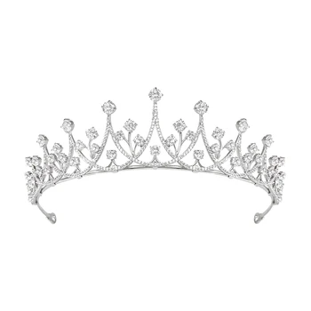 YYSuniee Luxury Cubic Zirconia Crown Tiaras Bride Headwear Women Wedding Headpiece Birthday Headband Pageant Hair Jewelry