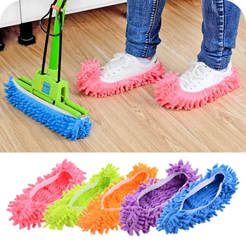 1PC Многофункционални подови прахопочистващи чехли Обувки Мързеливи почистващи обувки Начало Баня Почистване на пода Обувки за почистване на микро влакна