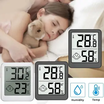 LCD цифров термометър хигрометър вътрешна стая електронна влажност станция времето температура метър сензор габарит B2R7