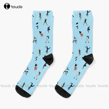 James Dancing Socks American Flag Socks Men Christmas Gift Unisex Adult Teen Youth Socks Custom 360° Digital Print Women Men