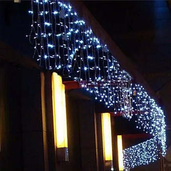 Коледни светлини Външна декорация 5 метра Droop 0.3-0.5m Led завеса Icicle String светлини Нова година сватбено парти Garland Light