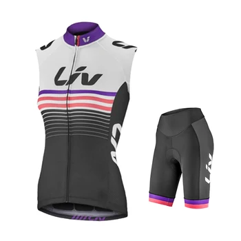 2024 Жени LIV Комплект къси панталони за колоездене Летни дишащи къси ръкави Облекло за колоездене Бързосъхнещи MTB велосипеди Колоездене дрехи костюм