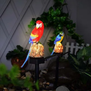 Y2K слънчеви светлини външна смола папагал лампа LED градина декорация водоустойчив пейзаж светлини Хелоуин лампи Начало балкон 197