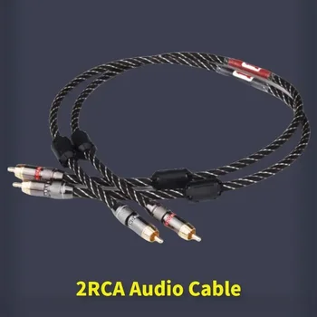 2RCA аудио кабели RCA конектор видео кабел за домашно кино DVD усилвател TV кабел високоговорител Cabo 0.5M 1m 2m 5m 8m 10m 12m