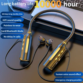 10000mAh 10000Hours възпроизвеждане Безжични Bluetooth слушалки Магнитни спортни слушалки Лента за врата Спортни слушалки Намаляване на шума