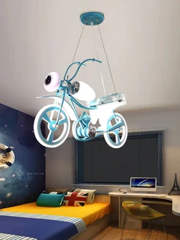 Пълен спектър защита на очите спалня творчески специална декорация мотоциклет детска стая полилей момче дрехи магазин
