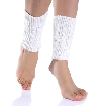 Зимна мода плетене на една кука плетени къси крака нагреватели за жени чорапи Topper маншет
