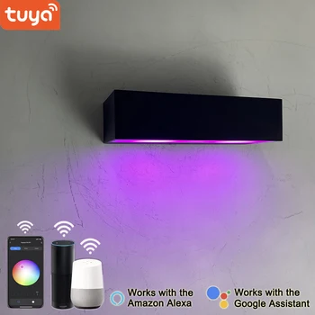 Tuya Smart Home WiFi APP контролиран 85-265V RGBW IP65 алуминиев модерен водоустойчив Led градинска лампа външна стена декор стена Sconce
