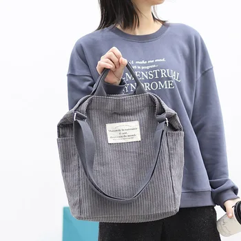 Кадифе платно чанта корейски версия на гората прост ретро едно рамо пратеник чанта случайни студент писмо изкуство чанта
