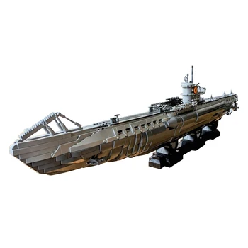 Gobricks MOC U-лодка тип VIIC ubmarine военно оръжие подводница тухли WW2 в немски строителни блокове играчки за подарък за възрастни