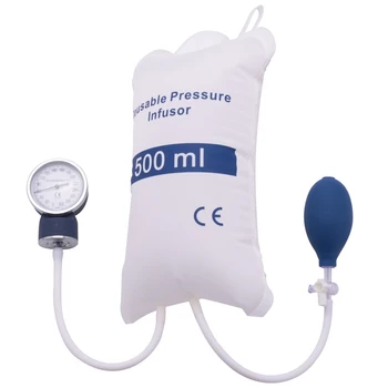 Инфузионна помпа под налягане чанта 500Ml с манометър и ръчна помпа топка за многократна употреба налягане инфузионна торбичка