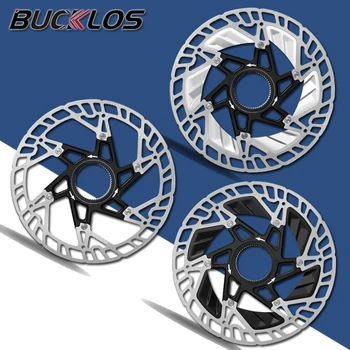BUCKLOS Centerlock дискови спирачни ротори 160mm Mtb велосипед център заключване ротор w / пръстен разсейване на топлината велосипед спирачка диск колоездене части