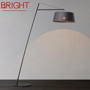 BRIGHT Nordic Риболовна подова лампа МодернаФамилна всекидневна до дивана Творческа LED декоративна стояща светлина