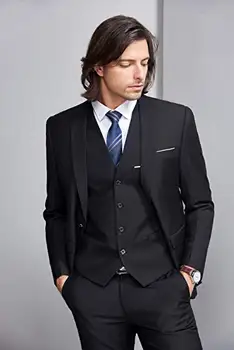 Най-продавани мъжки костюми по поръчка 3 броя Бизнес смокинги Сватбени шафери Terno Masculino мъжки костюм (яке + панталон + жилетка + вратовръзка)