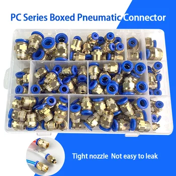 PC6-02 PC8-02 PC10-02 PC Series Boxed Air Joint Hose Connectors Tube пневматични фитинги Push in Quick Release Couplings1/4 1/8