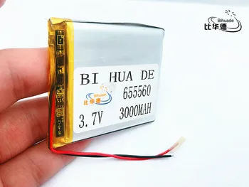 li-po Литър енергийна батерия 3.7V литиево-полимерна батерия малка пудинг 655560 акумулаторни батерии 3000mAh Ma GPS навигатор