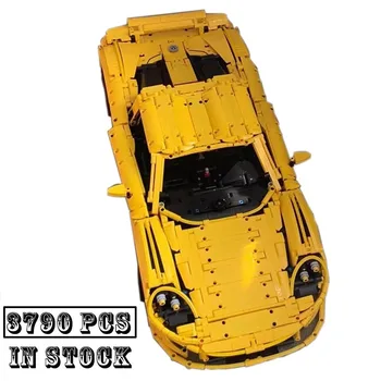 Нов 1:8 мащаб MOC-131400 GT суперавтомобил състезателен автомобил превозно средство спортен модел годни 42143 градивни блокове дете образователна играчка рождени дни подарък