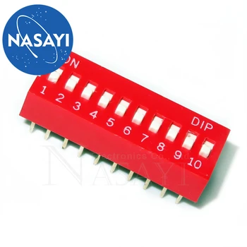червен DIP превключвател DS-10 (10 бита)