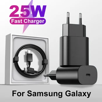 Оригинален PD 25W супер бързо зареждане за Samsung Galaxy S23 S22 S21 S20 FE USB тип C към тип C зарядно кабел телефонни аксесоари