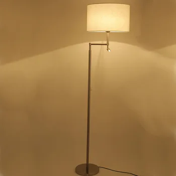 Модерна подова лампа от неръждаема стомана за хол хромирана стояща лампа Проучване спалня четене светлина етаж Led свободно стоящи лампи