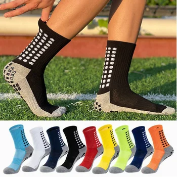 Футболни чорапи Мъже Жени Силиконови неплъзгащи се спортни чорапи Сгъстяване Найлон Дишаща Професионална Бягане Баскетбол Футболни Чорапи
