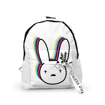 HOT Bad Bunny Fashion Начални ученици от средните училища Ученическа чанта Мъже Жени Оксфорд водоустойчив лаптоп раница за пътуване
