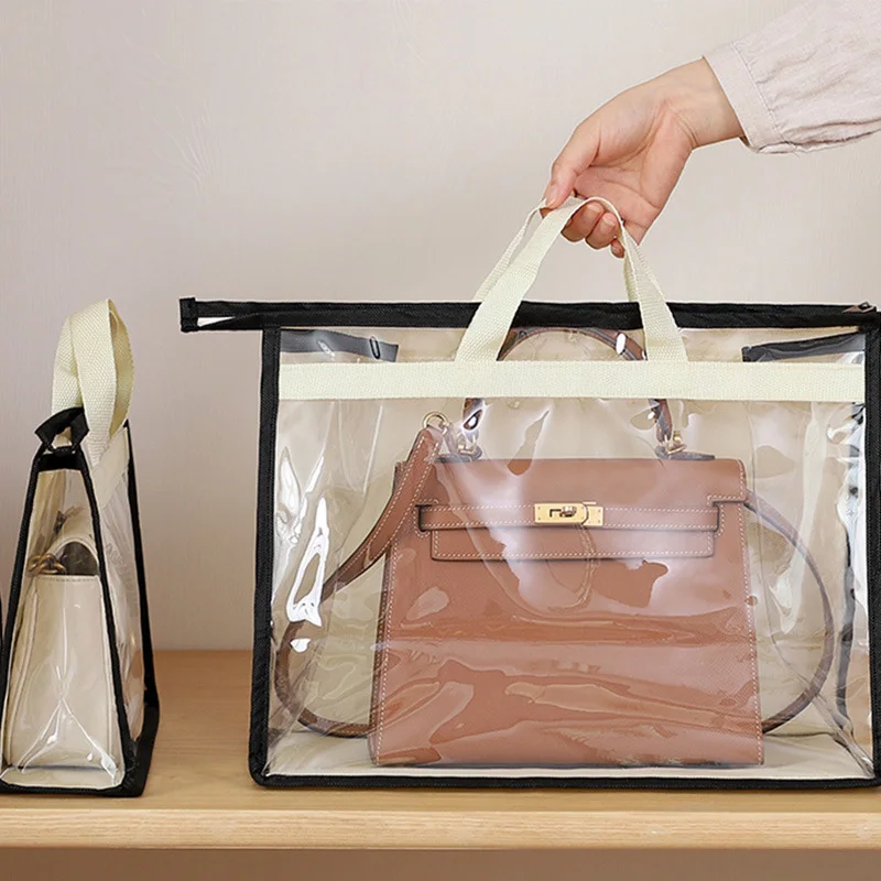 1pc прахоустойчива чанта цип ясно чантата организатор висящи съхранение чанта прах чанти пакет протектор висок капацитет