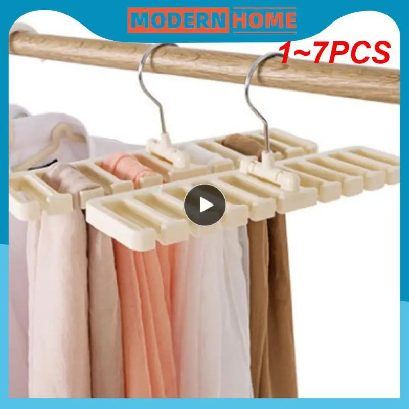 1~7PCS слот вратовръзка колан закачалка багажник мултифункционален шал колан дрехи закачалка пластмасови дрехи въртящи организатор закачалки съхранение