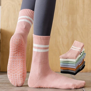 Чехъл чорапи за жени без хлъзгане плъзгащи се чорапи с дръжки за жени йога чорап нехлъзгащи се дръжки сцепление чорап пилатес чорап