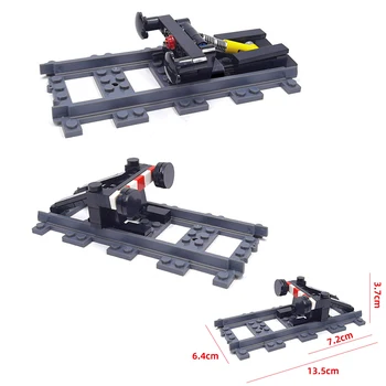 Train буфер мощност мотор MOC RC ляво/дясно Компоненти за промяна на коловоза Блокчета за блокчета Играчки, съвместими с LEGO
