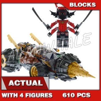 610pcs Shinobi Legacy Cole's Earth Driller Giant Stone Warrior Army Scout 11163 Building Block Sets Compatible Kids Brick