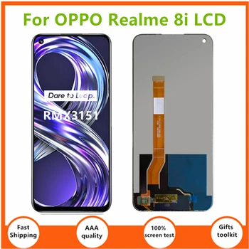 За OPPO Realme 8i LCD дисплей сензорен екран дигитайзер събрание замяна, 6.6 