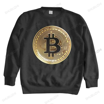 Мъжко злато Bitcoin BTC готини качулки Памучна качулка Мода качулка дизайнер cryptocurrency крипто валута Geek суитчър отгоре
