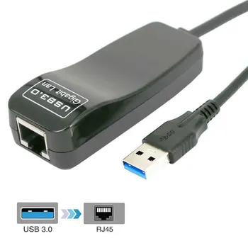 Нов кабелен USB 3.0 към гигабитов Ethernet RJ45 LAN 10/100/1000 Mbps мрежов адаптер Ethernet мрежова карта със CD за PC лаптоп