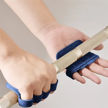 1Pair тренировка ръкавица кожа ръка дланта защита половин пръст против хлъзгане ръкавици вдигане щанга дъмбел ръка дръжки ръкавици