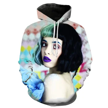2023 Модна певица Мелани Мартинес 3D отпечатани качулки мъже жени модерен суитчър пуловер случайни улично облекло плюс размер палто