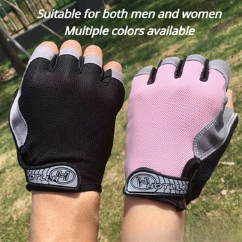 Half Finger Outdoor Cycling Anti Slip Anti Sweat Men Women Half Finger Gloves Дишащи спортни ръкавици против шок