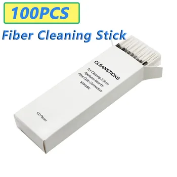  (100PCS) Fiber почистваща пръчка / Fiber почистваща пръчка TM-2.5 / фланец, адаптер за почистване стик