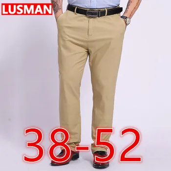 голям размер есенен мъжки костюм панталони Terno Masculino бизнес панталони 38-52 направо хлабав работа дълги панталони Calca Social Masculina