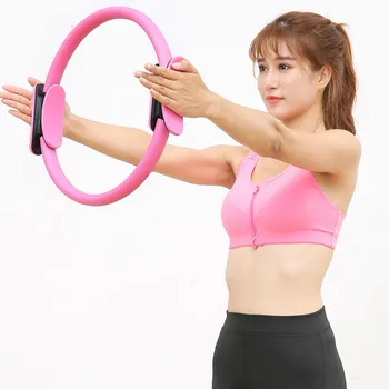 Йога пръстен спортна тренировка пръстен жени фитнес аксесоари кинетична съпротива кръг удобен преносим йога пилатес кръг