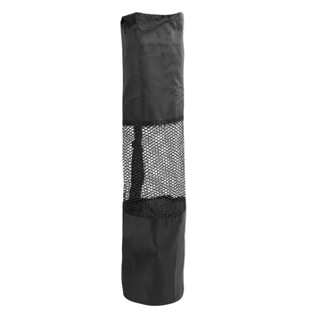 Mesh център регулируема каишка йога пилатес мат чанта за съхранение чанта етаж анти-влага одеяло носят торбичка