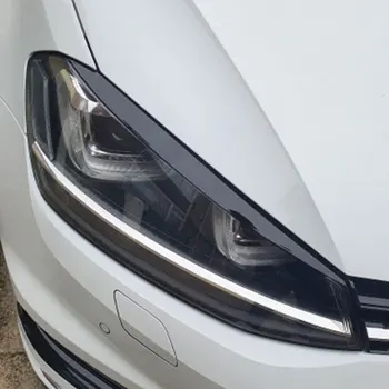 2Pcs кола фар фар лампа вежди фар капак подстригване стикер за Volkswagen VW GOLF 7 Golf7 MK7 GTI аксесоари