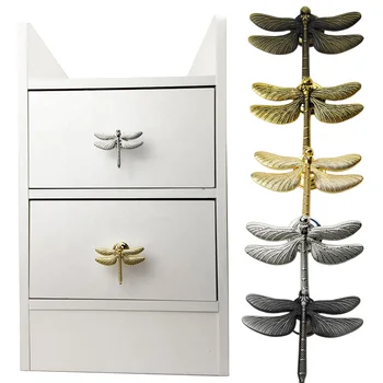 Ragonfly форма цинкова сплав мебели дръжка врати шкафове копчета за детска стая кухненски врати копчета шкаф гардероб чекмедже
