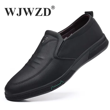 Луксозни мъжки обувки Ежедневни приплъзване на бизнес мокасини Дишащи италиански мокасини Мъжки кожени мъжки обувки за шофиране Chaussure homme