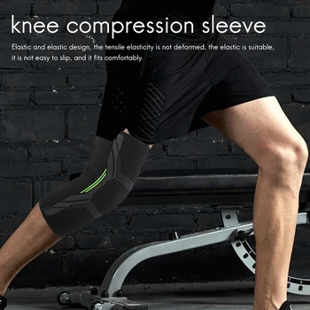ELOS-2X Дишаща баскетболна футболна спортна подложка за коляно Висока еластична волейболна подложка за коляно Подкрепа за обучение на скоби Protect M
