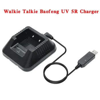 100% оригинален USB адаптер UV-5R зарядно устройство Pofung двупосочно радио UV5R уоки токи Baofeng UV 5R литиево-йонно зарядно устройство за батерии аксесоари