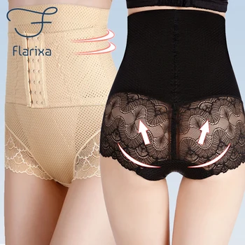 Flarixa Waist Trainer Body Shaper Slimming Sheath Woman Flat Belly Panties Postpartum Tummy Control Underwear Butt Lift Pants