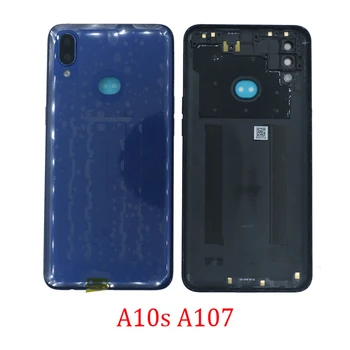 Нов корпус задния капак панел за Samsung A10S A107 A107F A107M оригинален телефон шаси средна рамка задна врата случай камера обектив