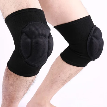 1 чифт професионални гъвкави ръкави за коляното наколенки с дебела гъба без хлъзгане за волейбол баскетбол йога
